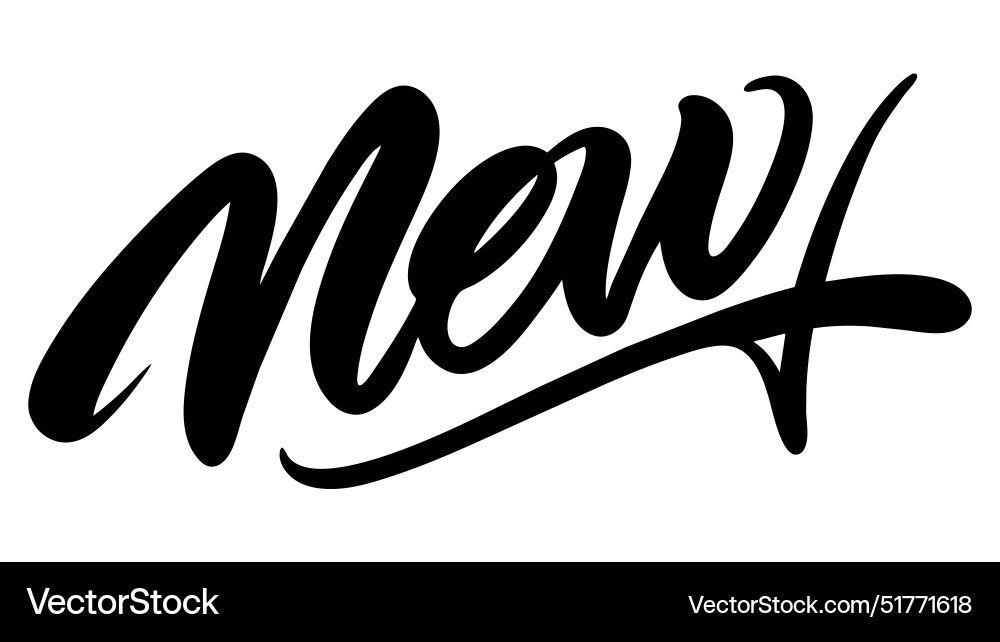 New calligraphy continuous line drawing isolated New calligraphy continuous line drawing isolated Vector Image