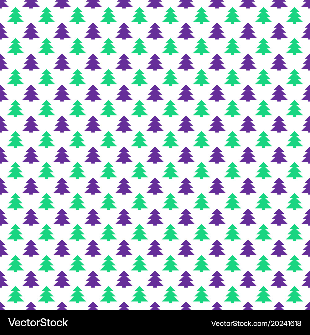 Simple repeating stylized pine tree pattern vector image
