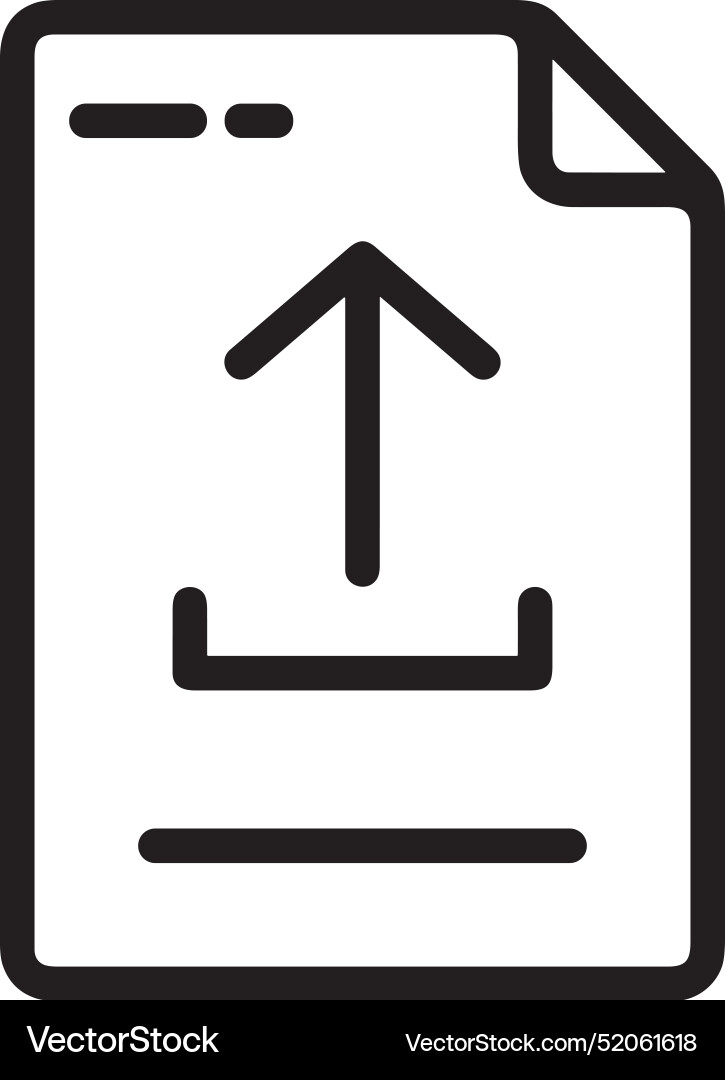 Upload outline icon symbol image Upload outline icon symbol image Vector Image
