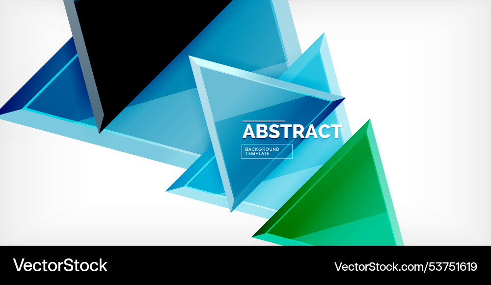 Abstract background - colorful triangles with 3d Abstract background - colorful triangles with 3d Vector Image