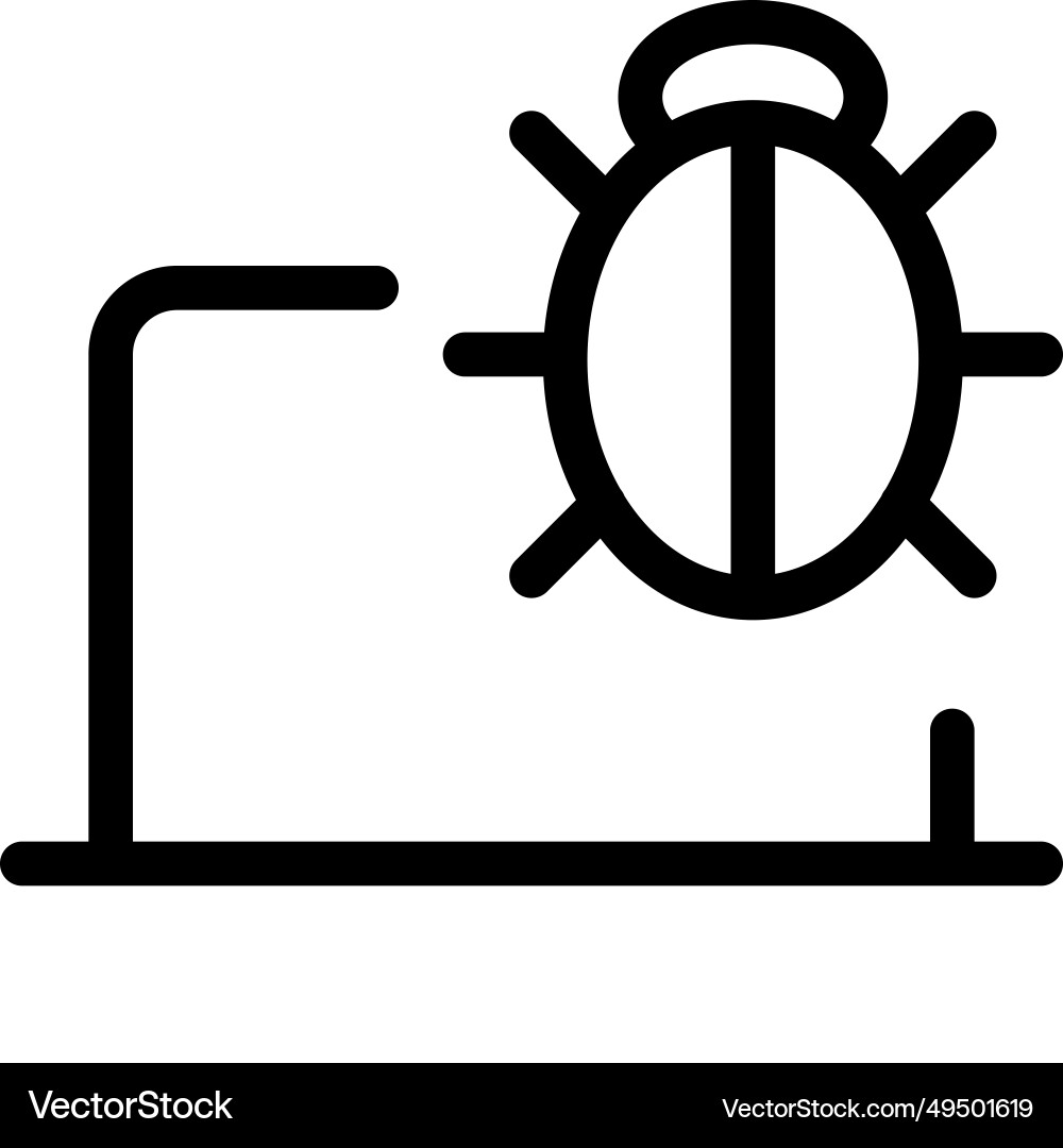 Coding error in a piece of software Vector Image