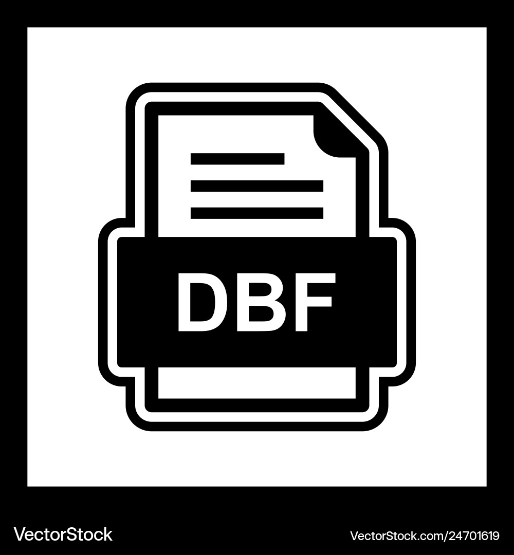 Dbf file document icon Vector Image