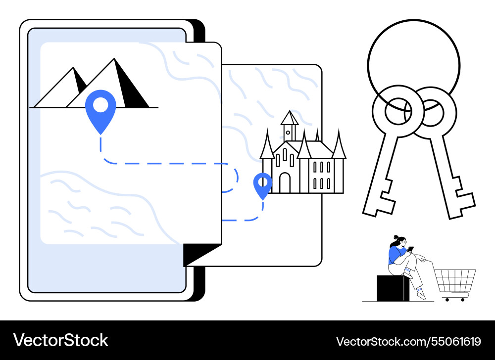 Digital navigation and exploration concept Digital navigation and exploration concept vector image