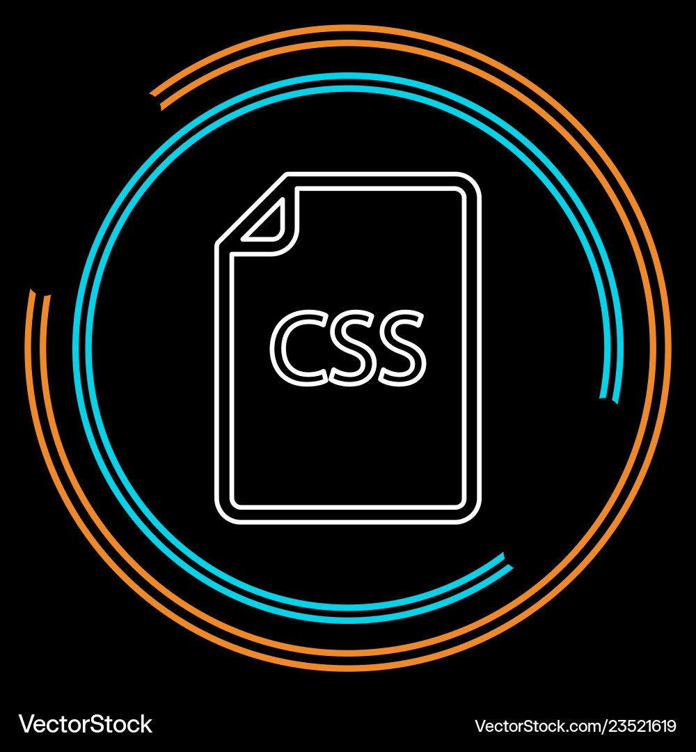 Download css document icon - file format vector image