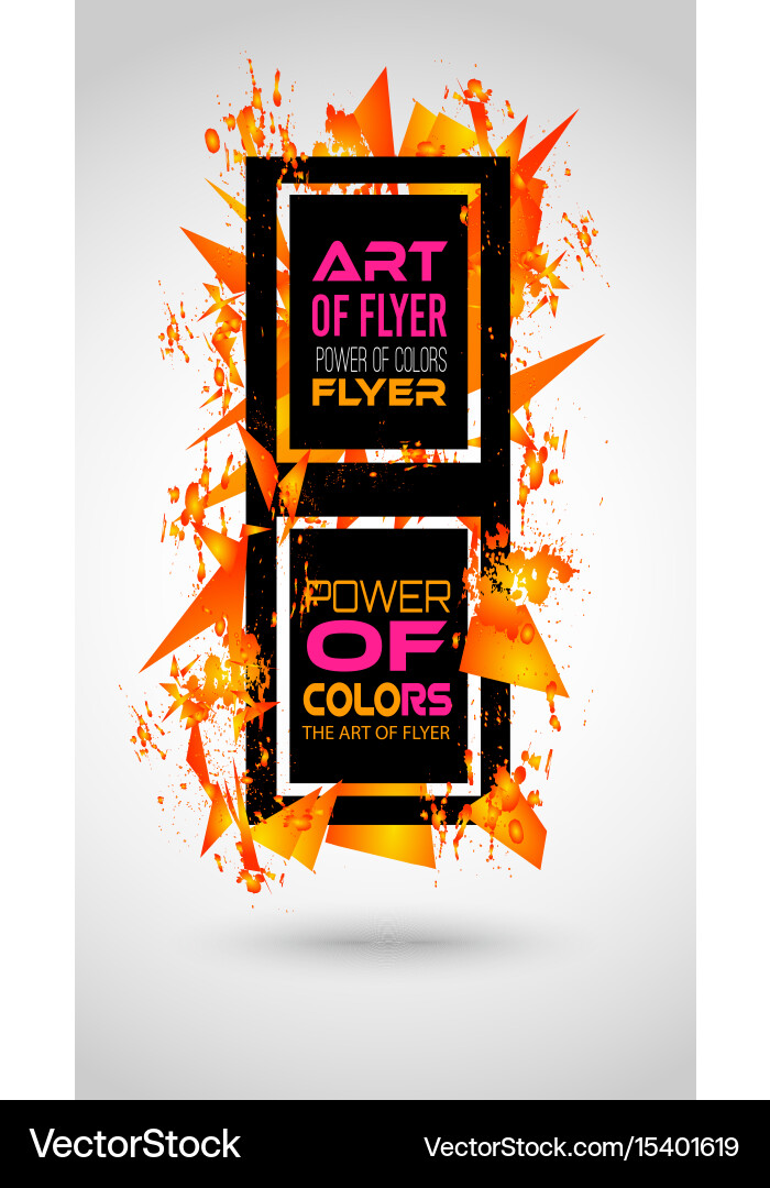 Futuristic frame art design with abstract shapes vector image