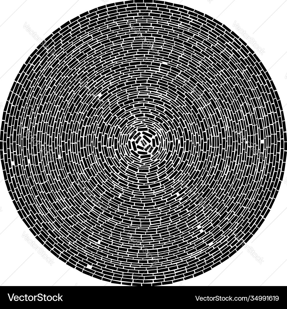 Geometric circle element circular stonework Geometric circle element circular stonework Vector Image