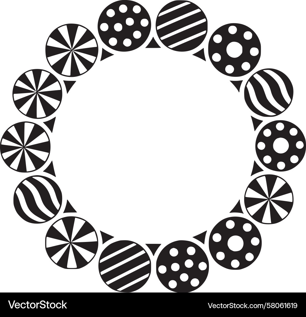 Geometric Circle Stripe Pattern Vector Image