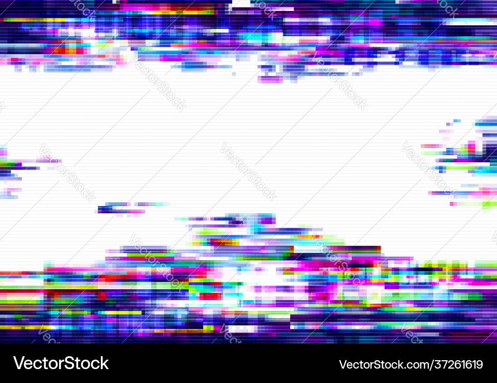 Glitch pixels abstract distorted background Glitch pixels abstract distorted background vector image