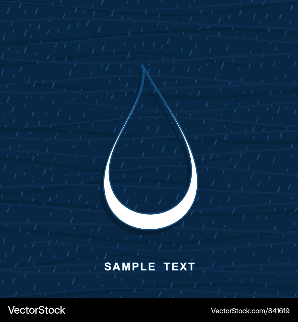 Isolated Water Droplet Vector Image
