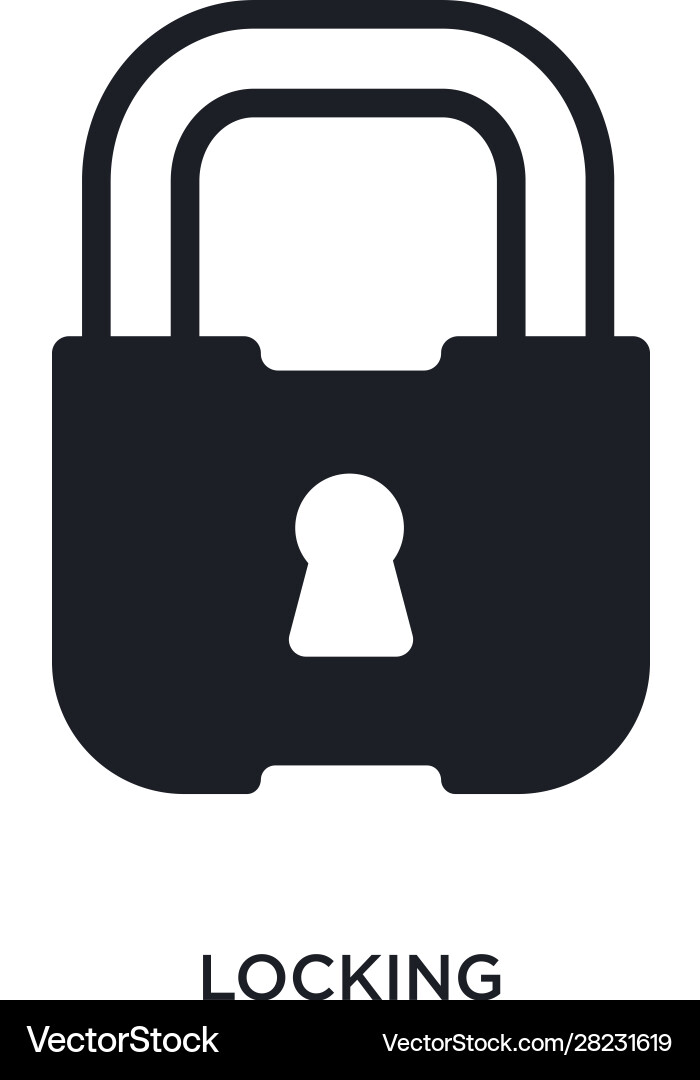 Locking isolated icon simple element from smart vector image