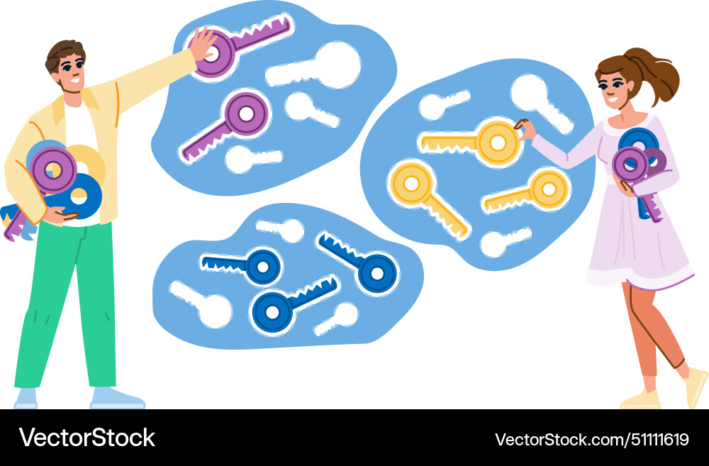 Organization keyword clustering Vector Image