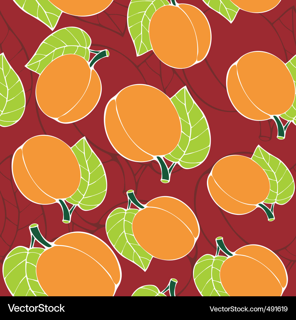 Peach Pattern - Elegant Repeat vector image