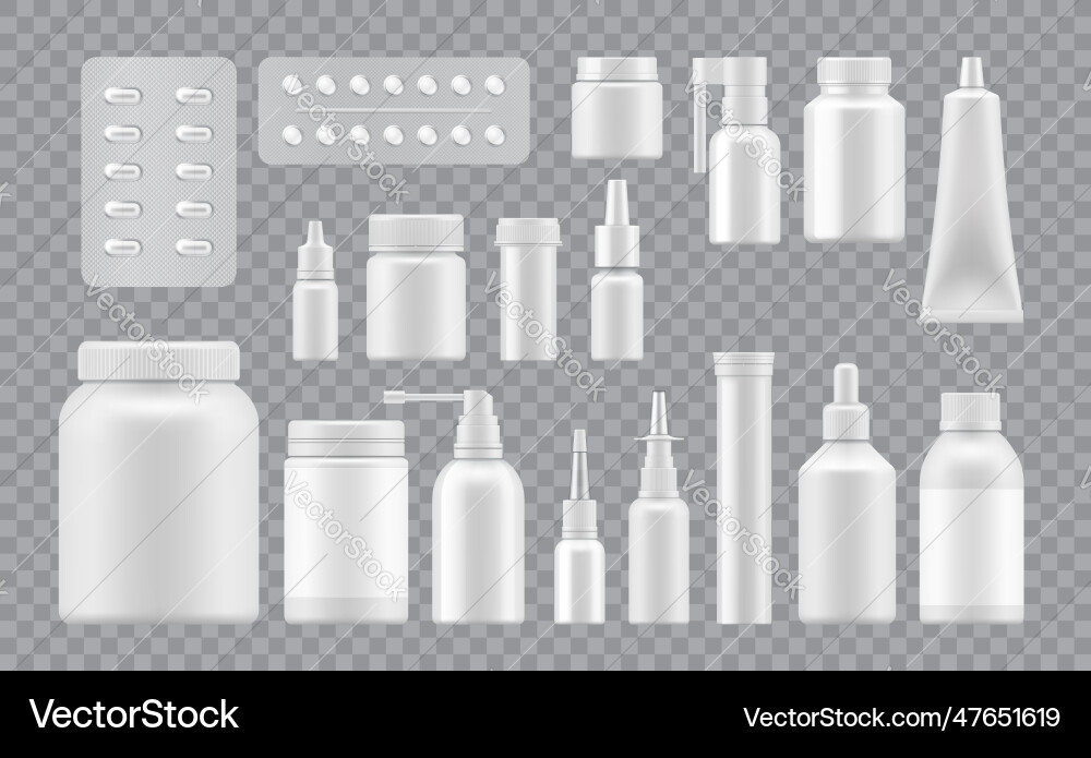 Pharmacy package of vitamins and cosmetics pills Pharmacy package of vitamins and cosmetics pills vector image