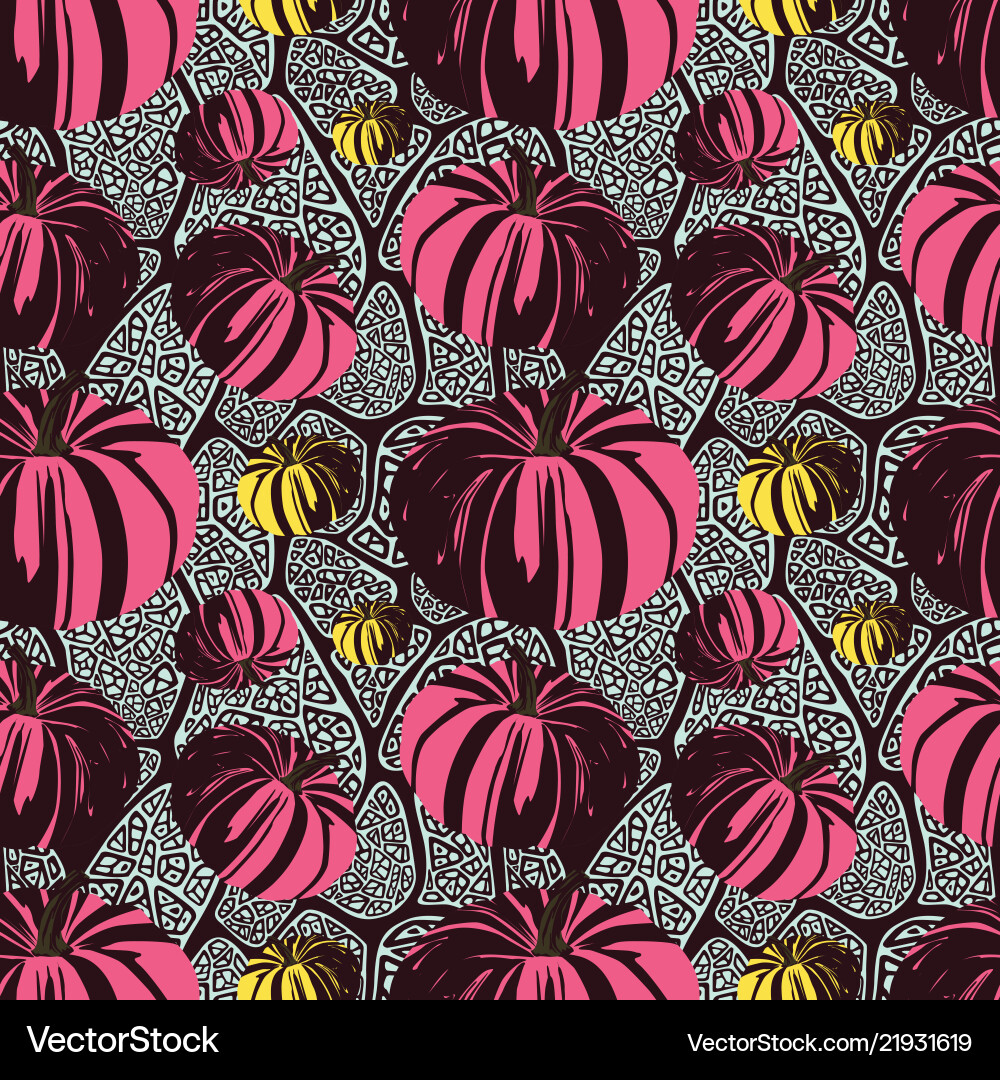 Pumpkin Patch Pattern vector image