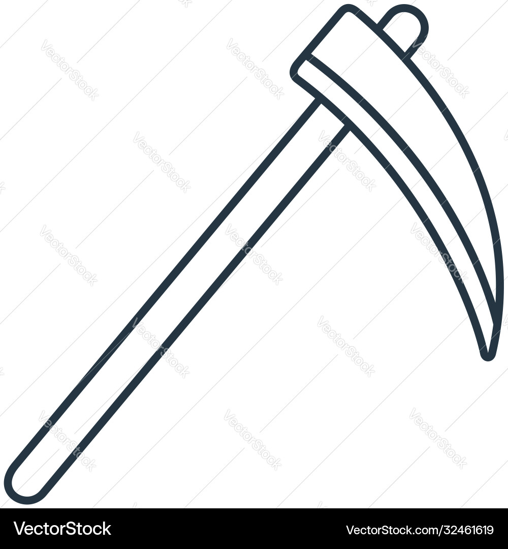 Scyicon scythe editable stroke linear Scyicon scythe editable stroke linear vector image