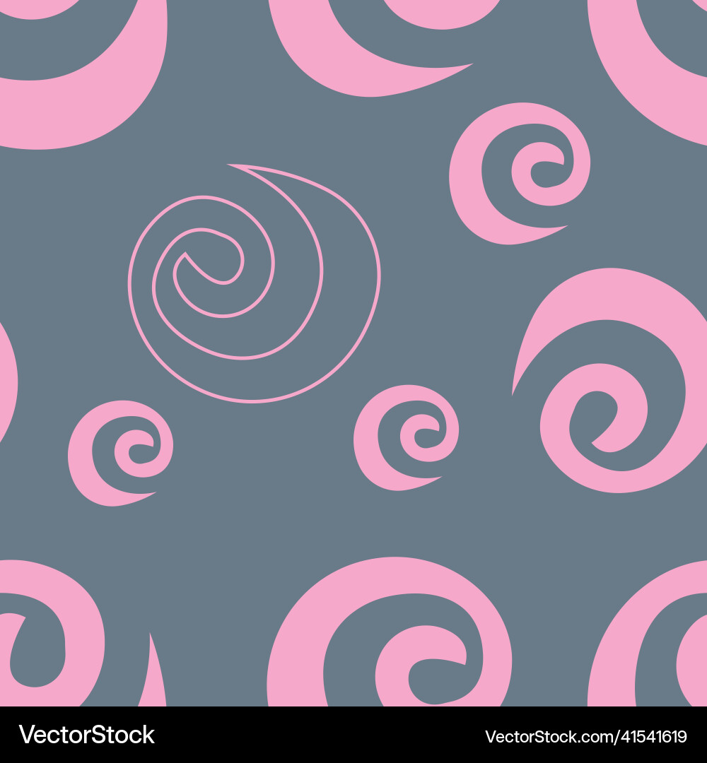 Seamless pattern with pink color swirls Vector Image