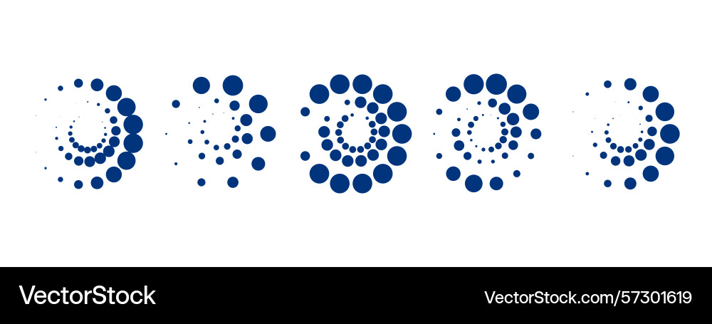 Set of pop art circles shapes dots pattern Set of pop art circles shapes dots pattern Vector Image