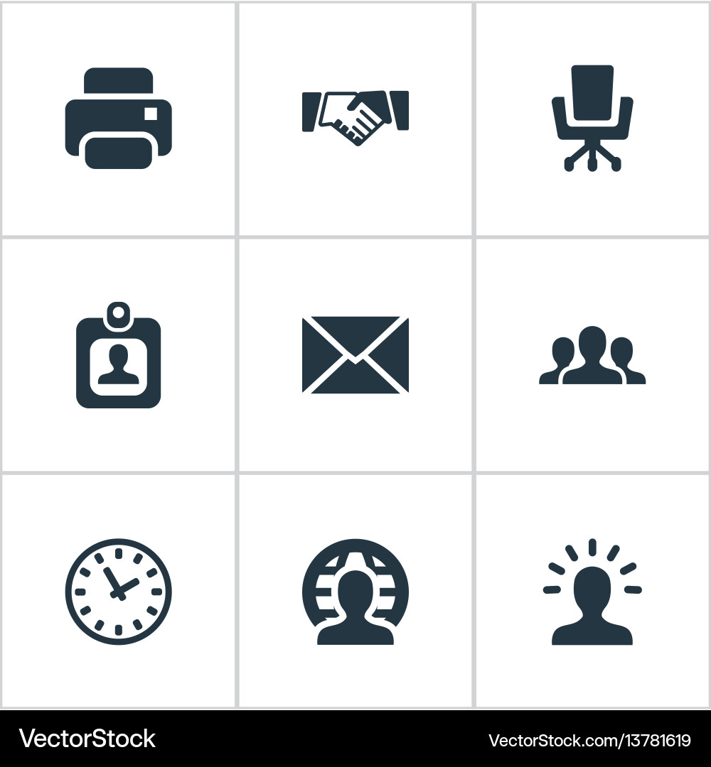 Set of simple commerce icons vector image