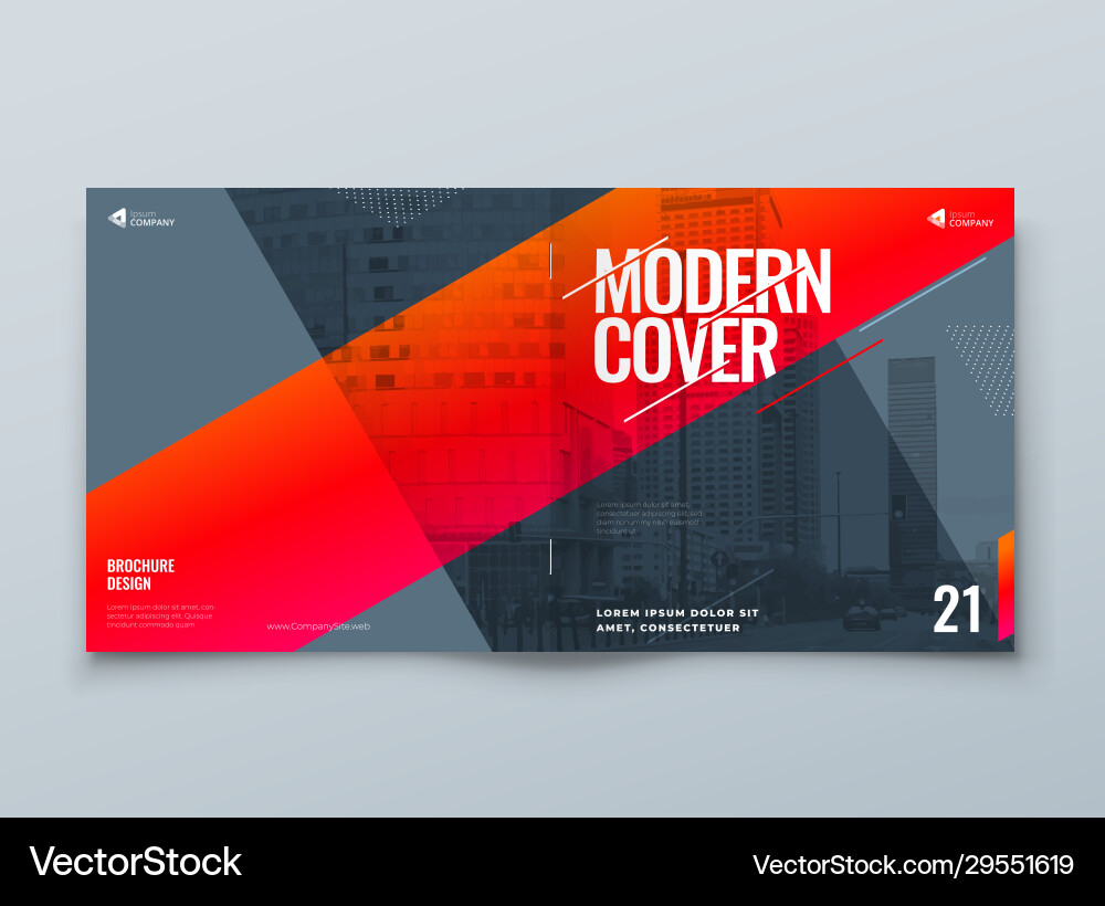 Square brochure template layout design corporate vector image