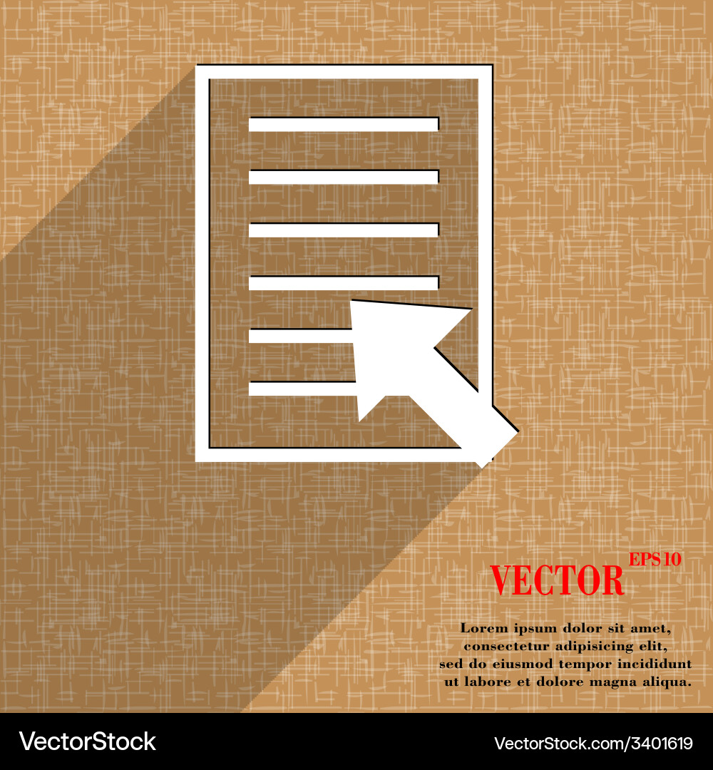 Text file icon symbol flat modern web design Vector Image