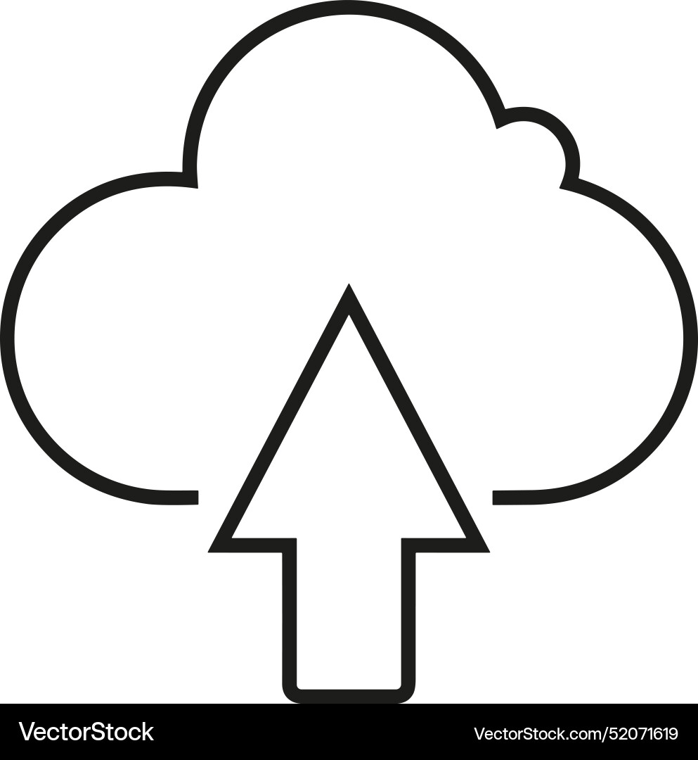 Upload outline icon symbol image Vector Image