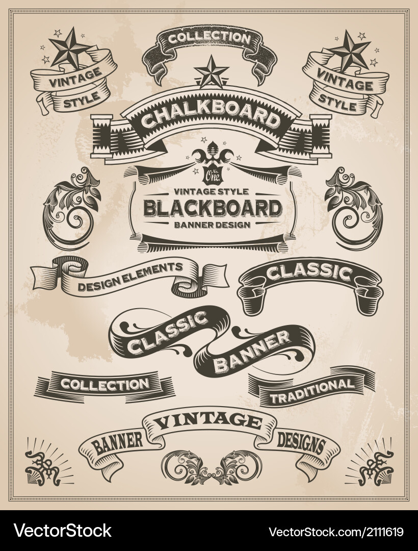 Vintage Banner Collection vector image