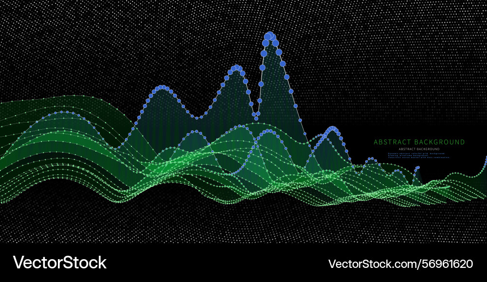 Abstract background graph from color points vector image
