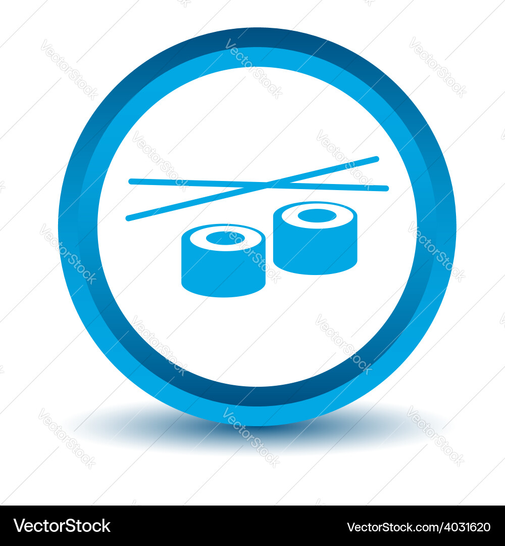 Blue sushi icon Vector Image