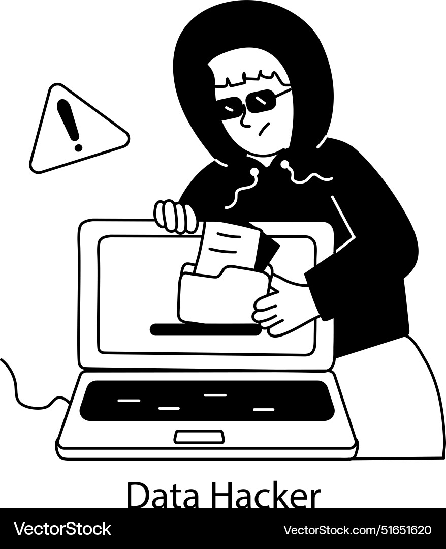 Data hacker Vector Image