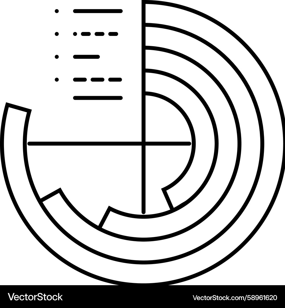 Deep Learning Data Chart Icon Vector Image
