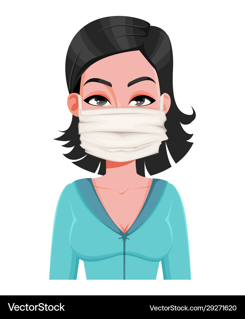 Frau in der medizinischen Maske neuartige Coronavirus 2019-ncov Frau in der medizinischen Maske neuartige Coronavirus 2019-ncov vektorbild