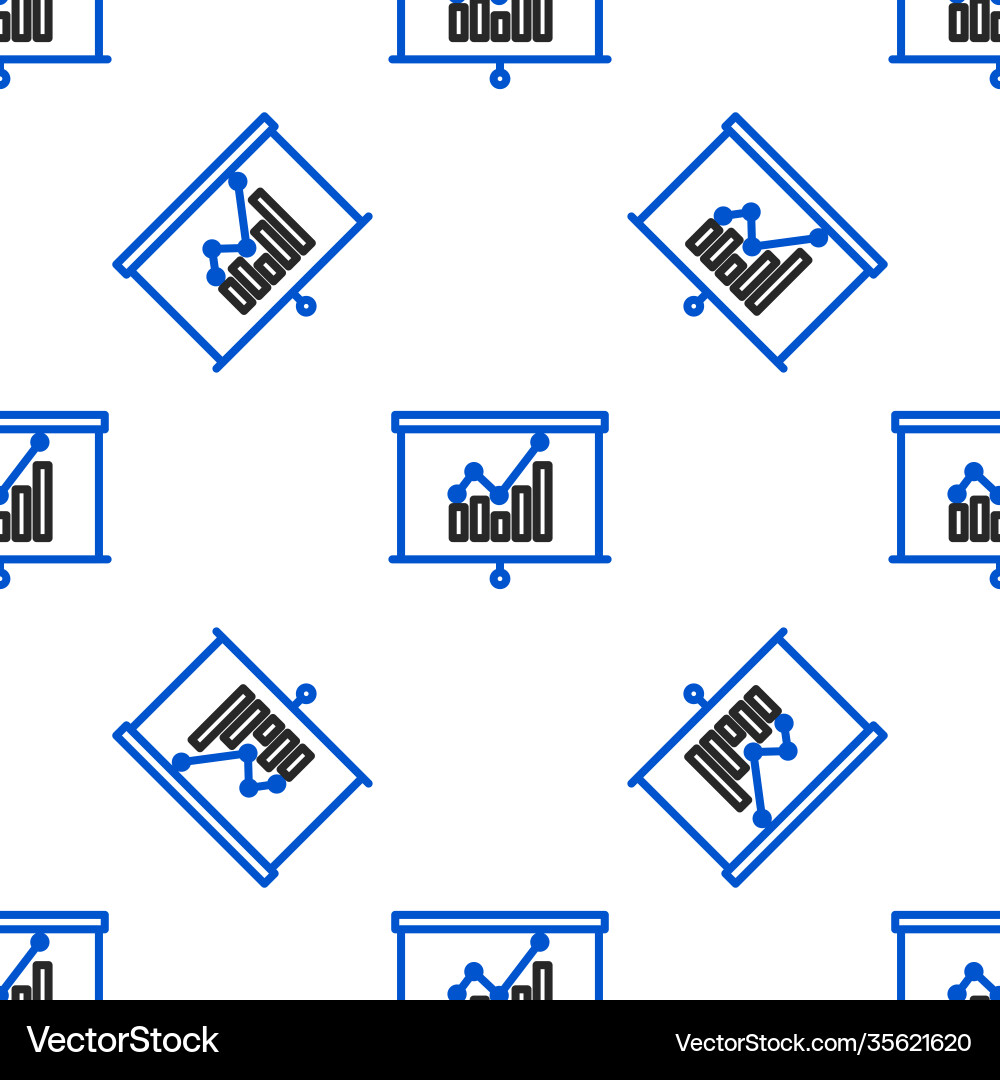 Line board with graph chart icon isolated seamless Line board with graph chart icon isolated seamless vector image
