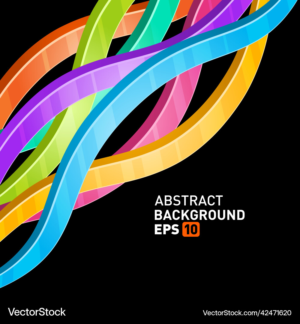 Multicolored isometric wave strips elegant Multicolored isometric wave strips elegant vektorbild