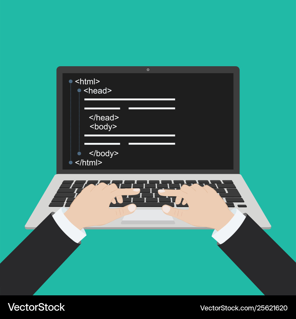 Programming web development concept code Programming web development concept code vektorbild