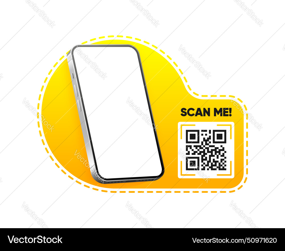 Scan me qr code for smartphone Scan me qr code for smartphone vector image