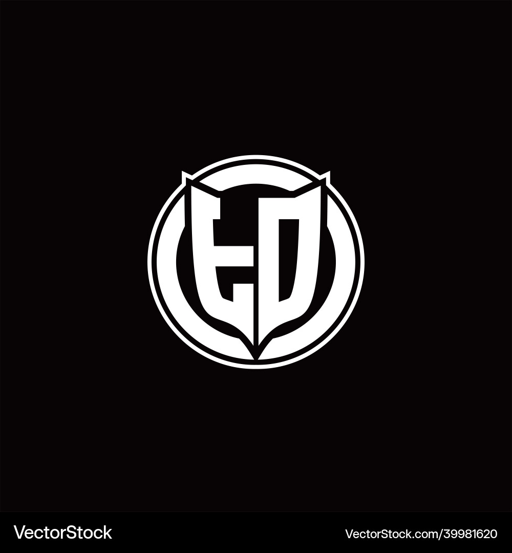 Td logo monogram with shield and circluar shape Td logo monogram with shield and circluar shape vector image