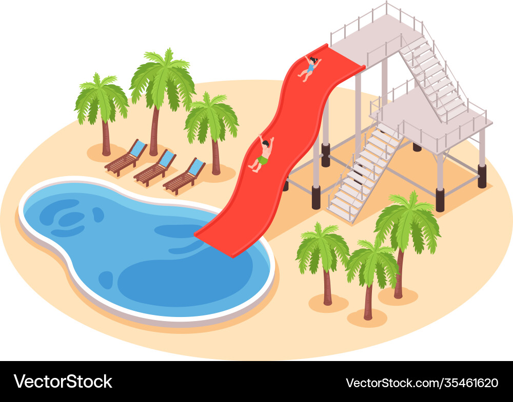 Water park Royalty Free Vector Image - VectorStock