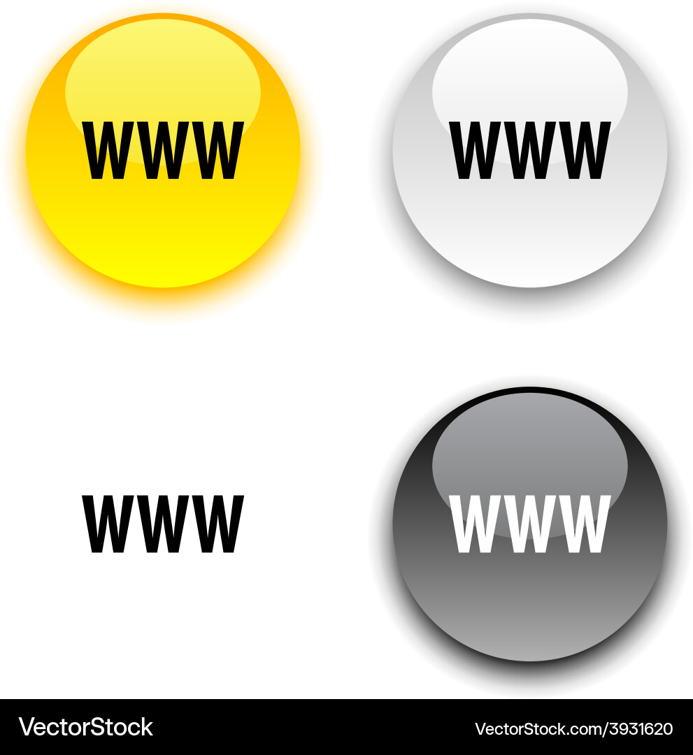 Www button vector image