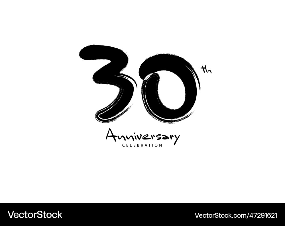 30 Jahre Jubiläum Logo schwarz 30 Jahre Jubiläum Logo schwarz vektorbild