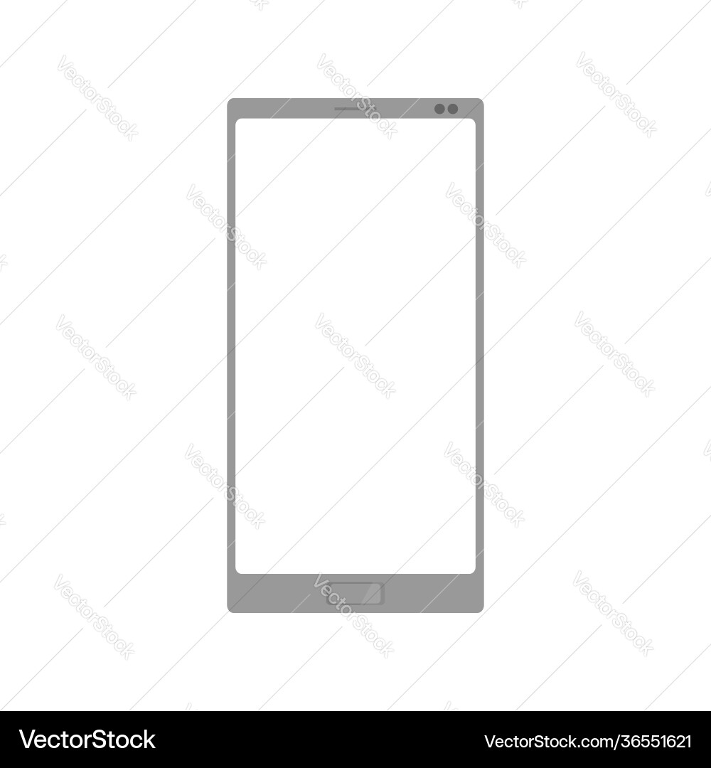 A gray phone with square button and two cameras vector image