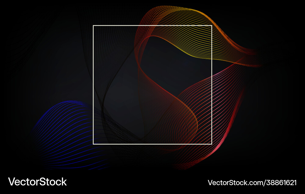 Black abstract background minimal smooth wave Black abstract background minimal smooth wave vector image