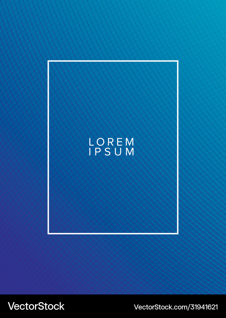 Blue gradient background with frame design vector image
