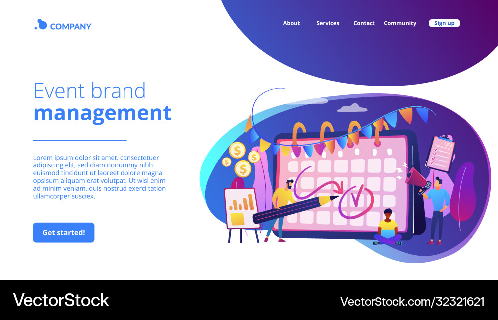 Brandereignis Konzept Landing Page Brandereignis Konzept Landing Page vektorbild