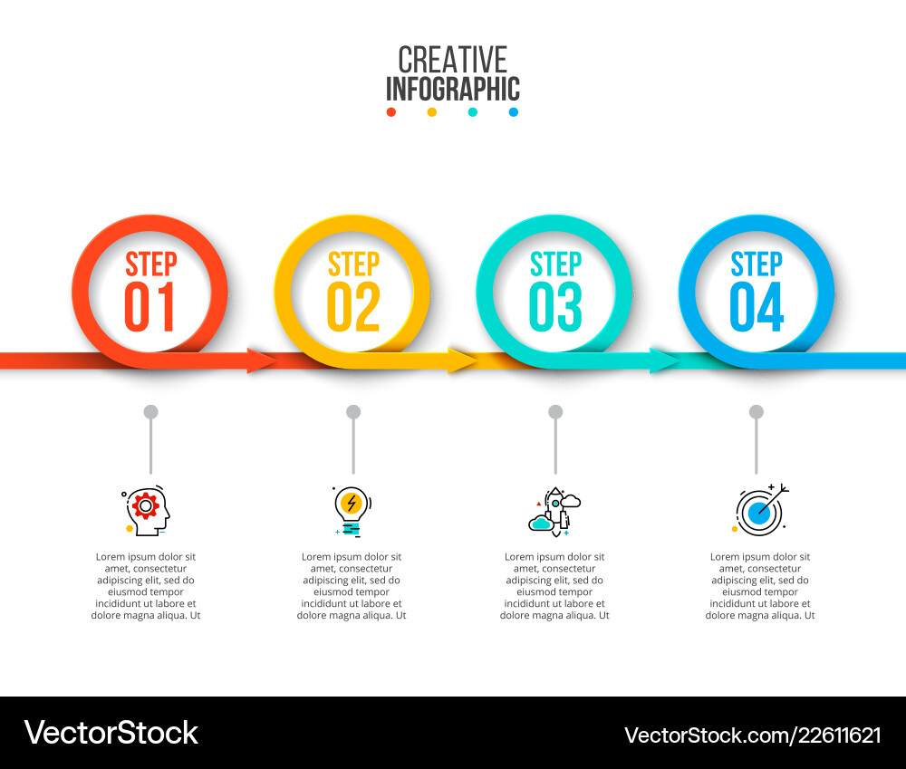 Circle Diagram Template - Data Visualization vector image