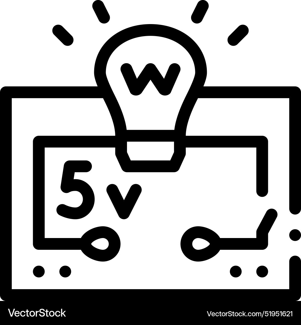 Circuit icon thin linear style design isolated Circuit icon thin linear style design isolated vector image