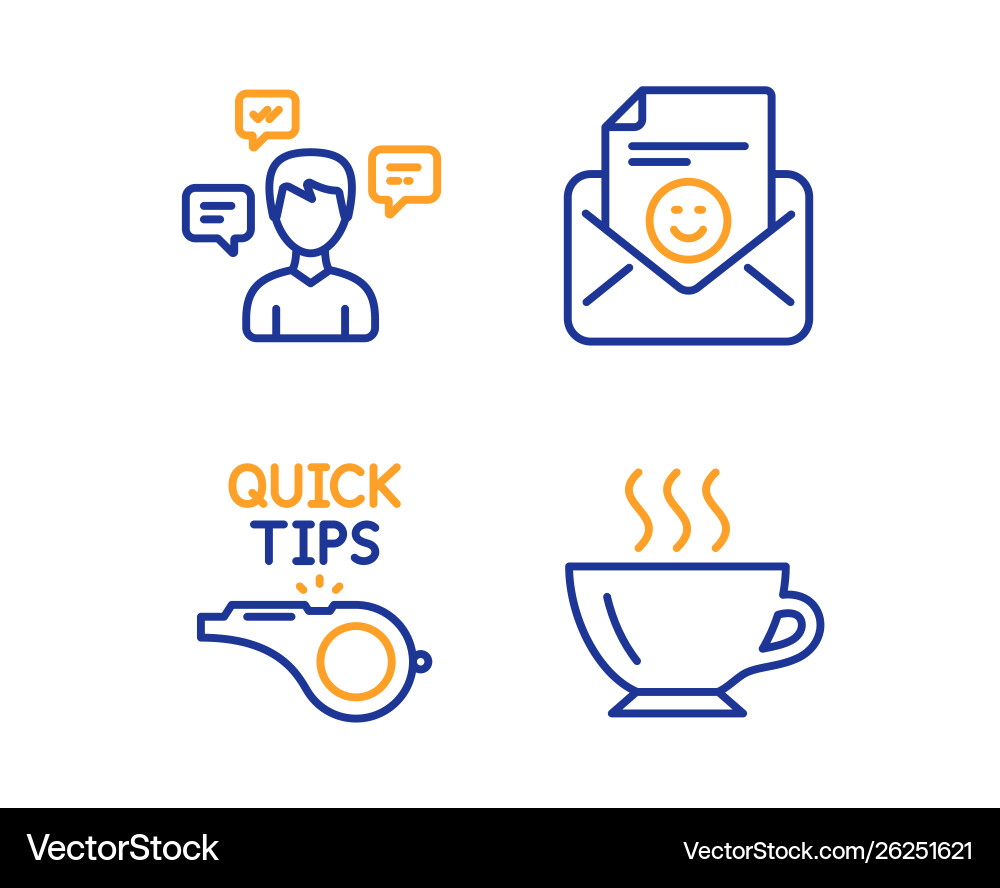Conversation messages tutorials and smile icons Vector Image