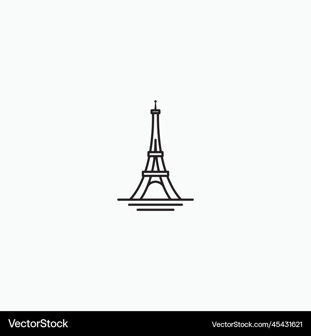 Eiffel tower logo icon design template simple Eiffel tower logo icon design template simple vector image