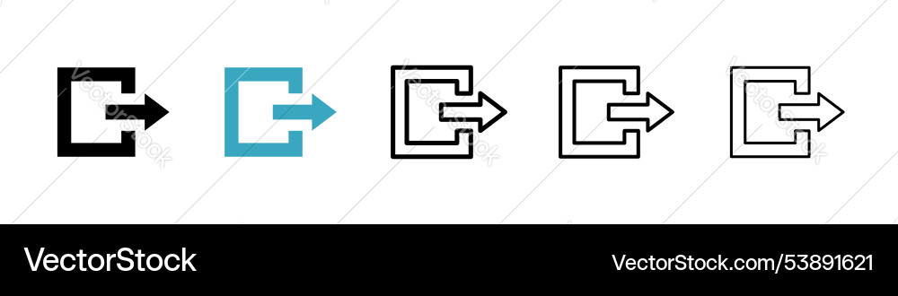 Export icon set Export icon set vector image