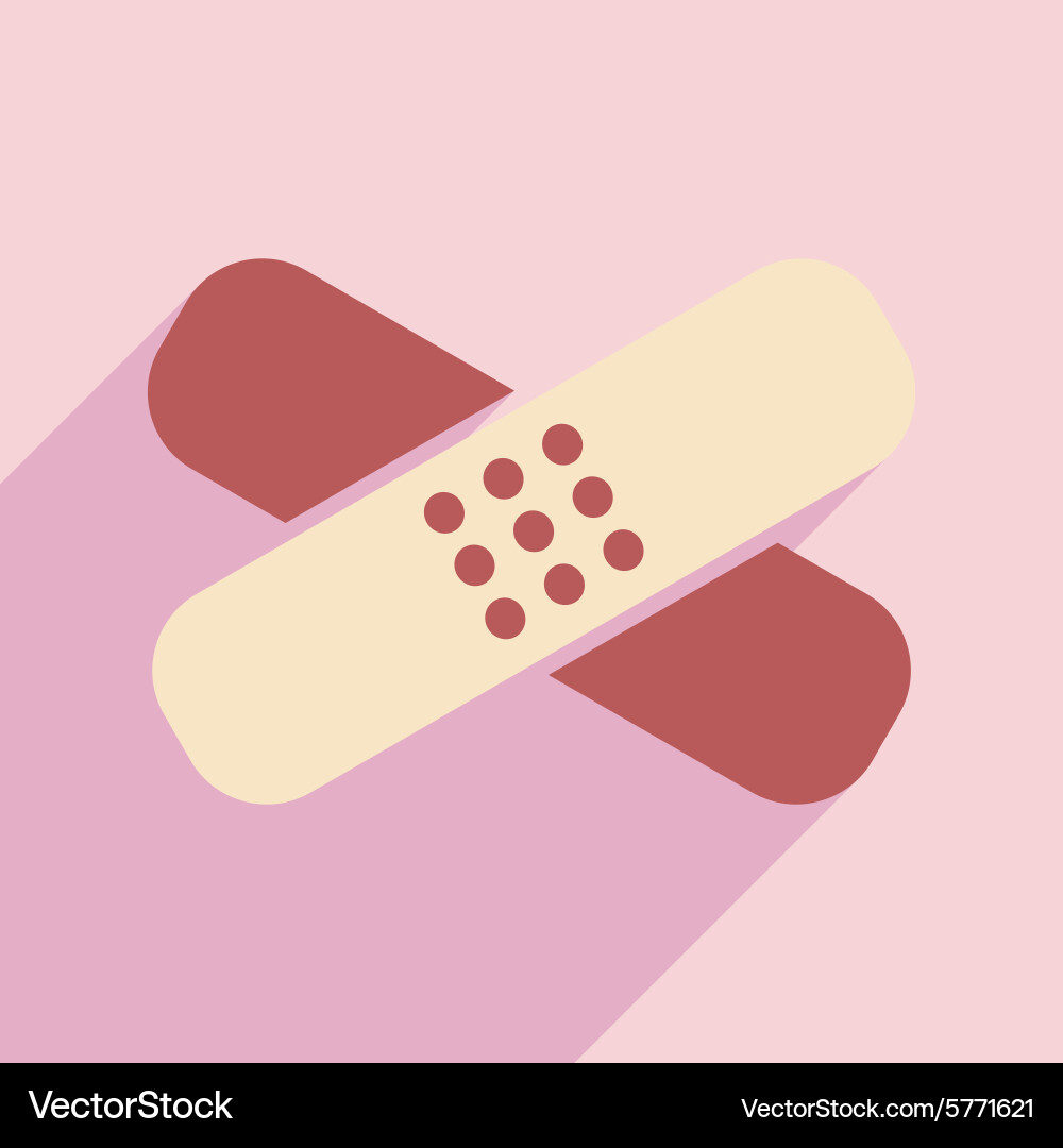 Flat with shadow icon and mobile application vector image