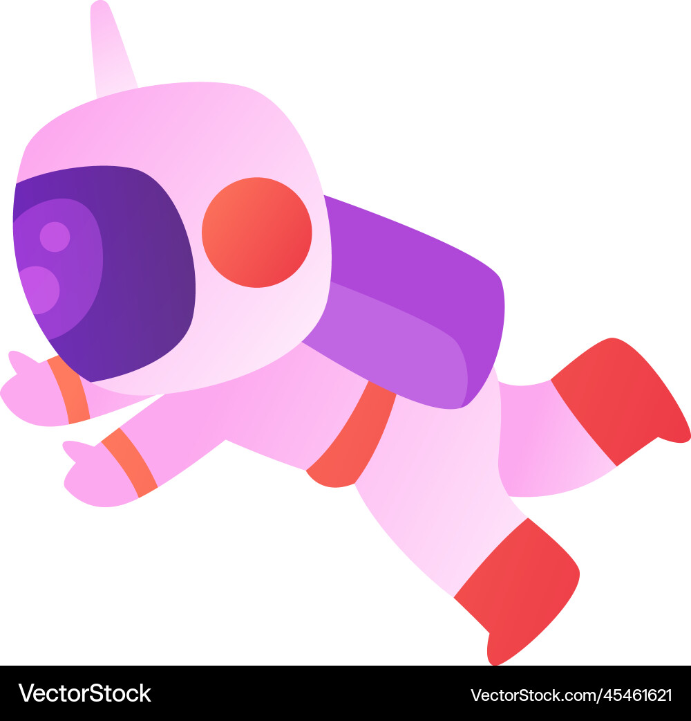Funny astronaut in spacesuit floating outer Funny astronaut in spacesuit floating outer vector image